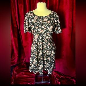 Vintage 90’s Floral Black Grunge Dress
